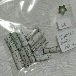 One-of-a-kind handmade/hand rolled paper beads/jewelry making/craft supplies/DIY